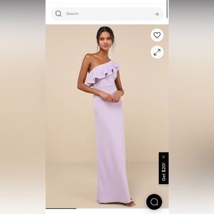 Lulu's One-Shoulder Lavender Dress